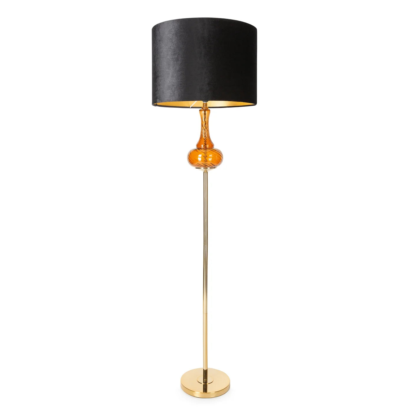 Stāvlampa Lili 46/163 cm melns/zelts - N1 Home