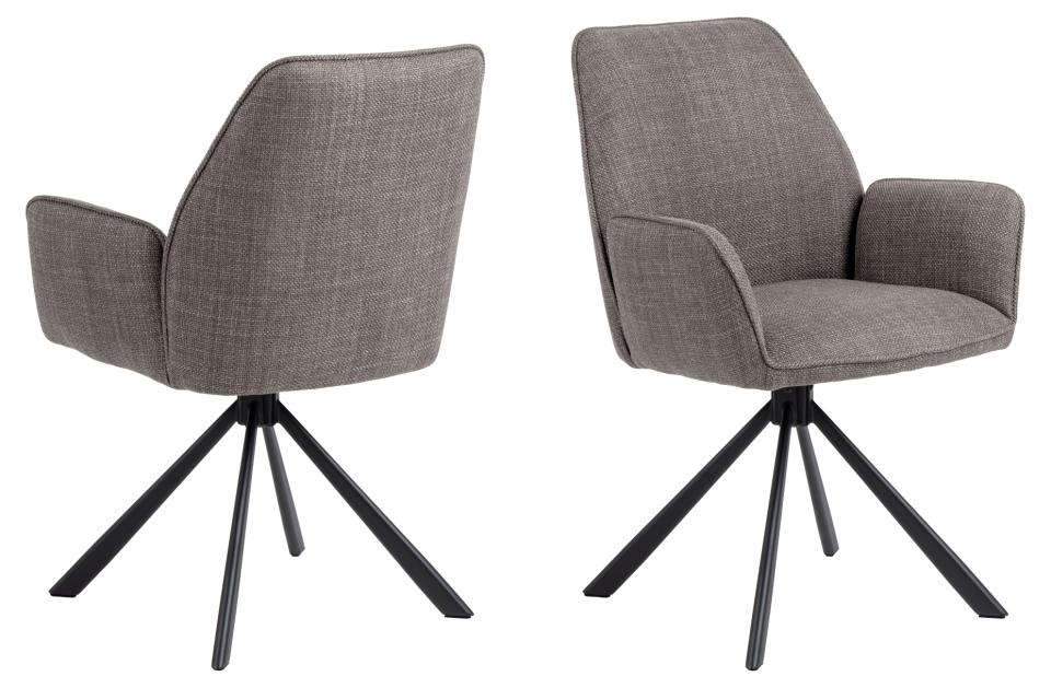 Krēsls Glens 61/63/88 cm gaiši pelēkbrūns - N1 Home