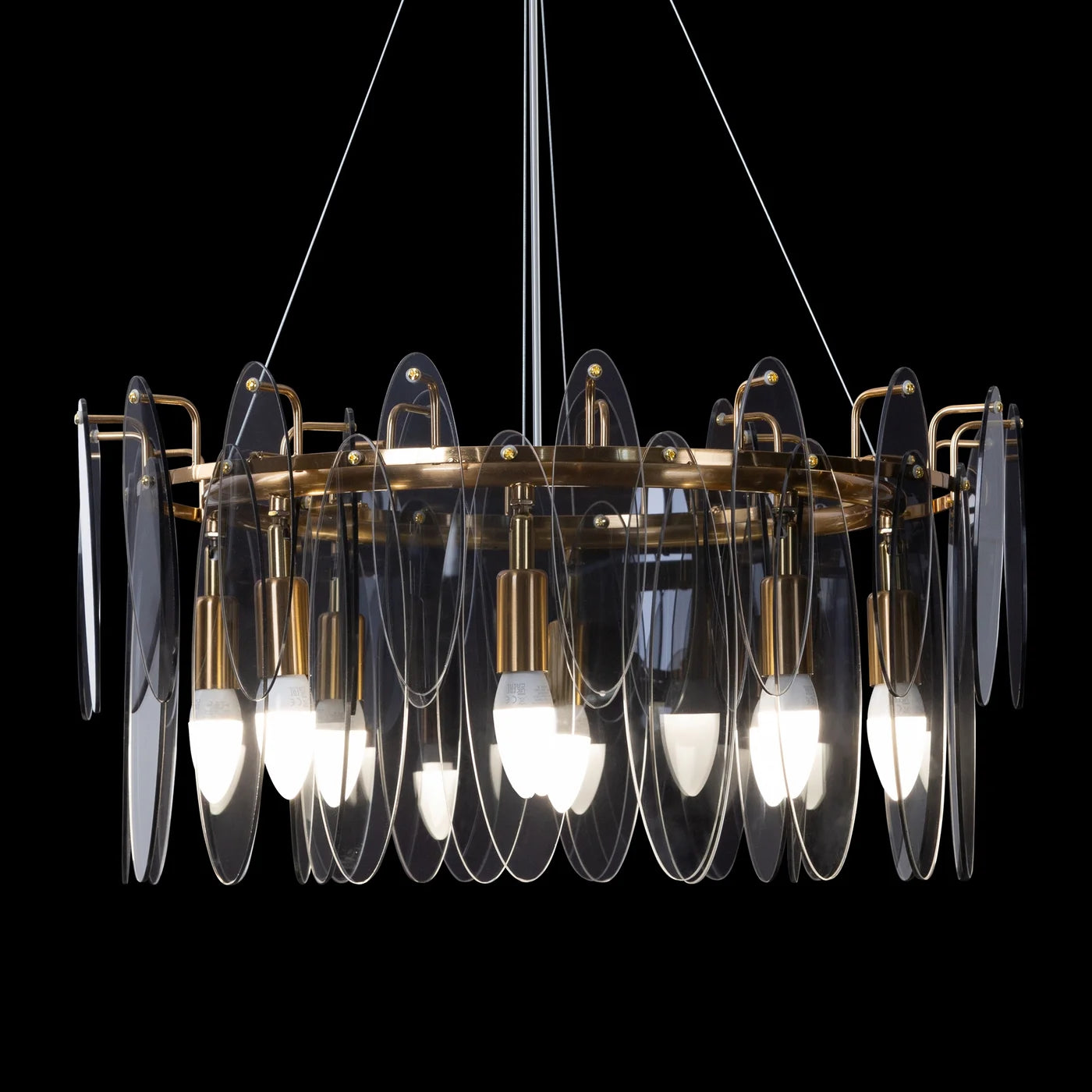 Lustra Mar ar kūpināta stikla piekariņiem, regulējams augstums, 60 x 150 cm, grafīts - N1 Home