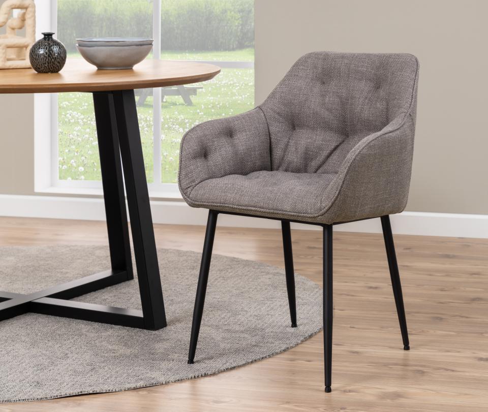 Krēsls Broo 58/55/83 cm gaiši pelēkbrūns - N1 Home