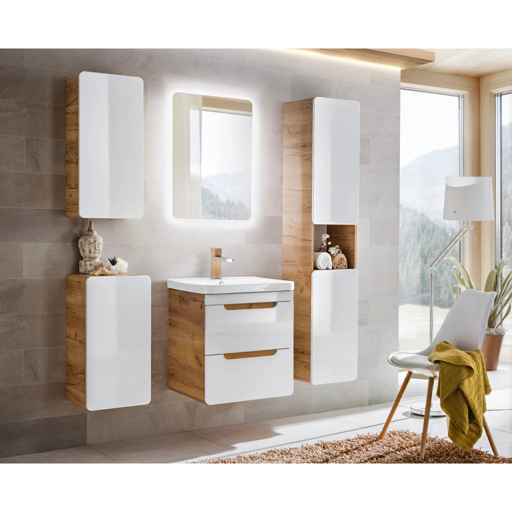 Vannas istabas izlietnes skapīs Ara 40; 50; 60; 80/59/45 cm balts - N1 Home