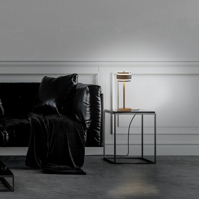 Galda lampa PURE Falling Rings  32/13/13 cm bronza/tumšs hroms