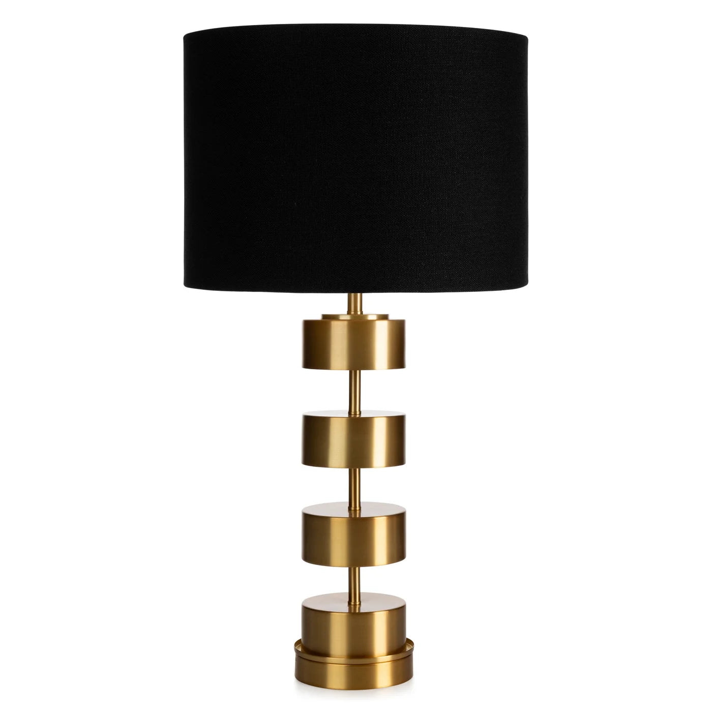 Galda lampa Angi 36/65 cm melns/zelts - N1 Home