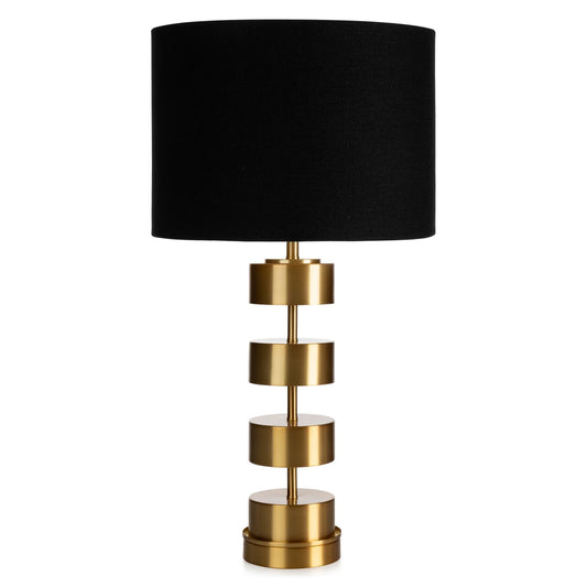 Galda lampa Angi 36/65 cm melns/zelts - N1 Home