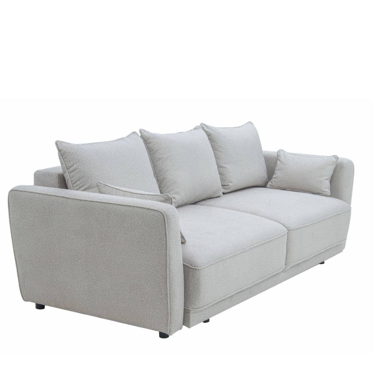 Dīvans Andi 238/104/ 76 - 90 cm gaišī pelēks - N1 Home