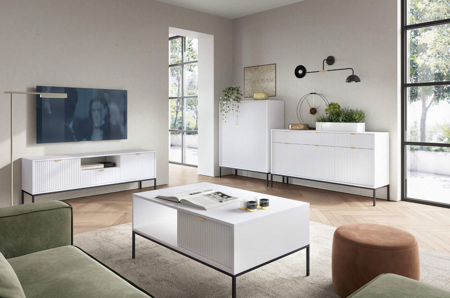 NV kumode balta 154x83x39 - N1 Home