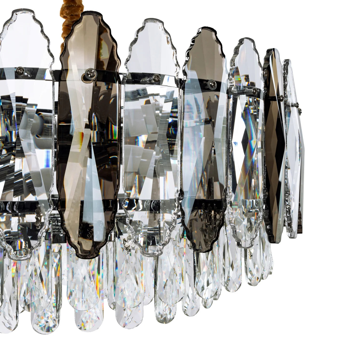 Lustra Nel ar piekārtiem kristāliem, regulējams augstums,60 x 150 cm, zelts - N1 Home