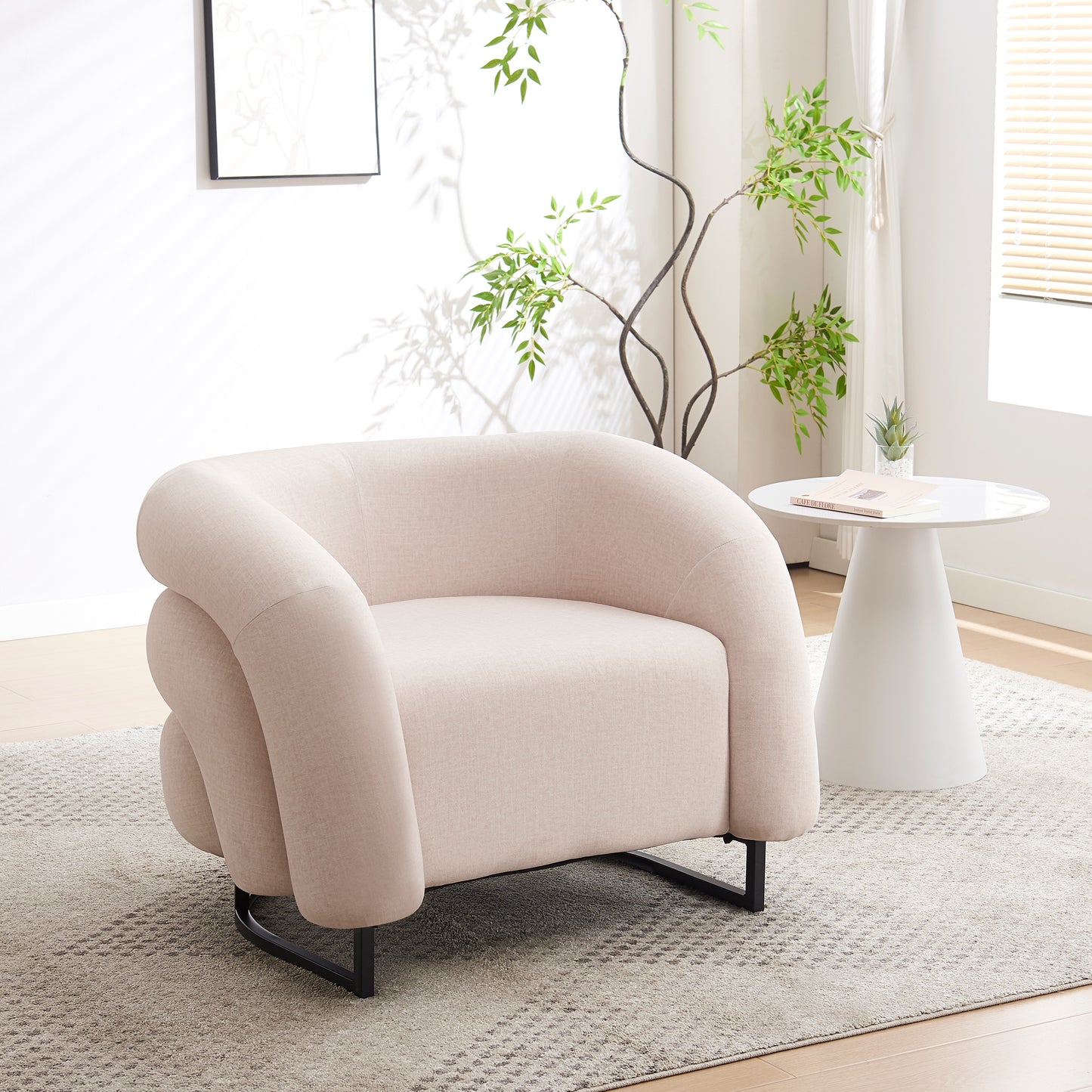 Krēsls Flossa 65/85/78 cm krēms