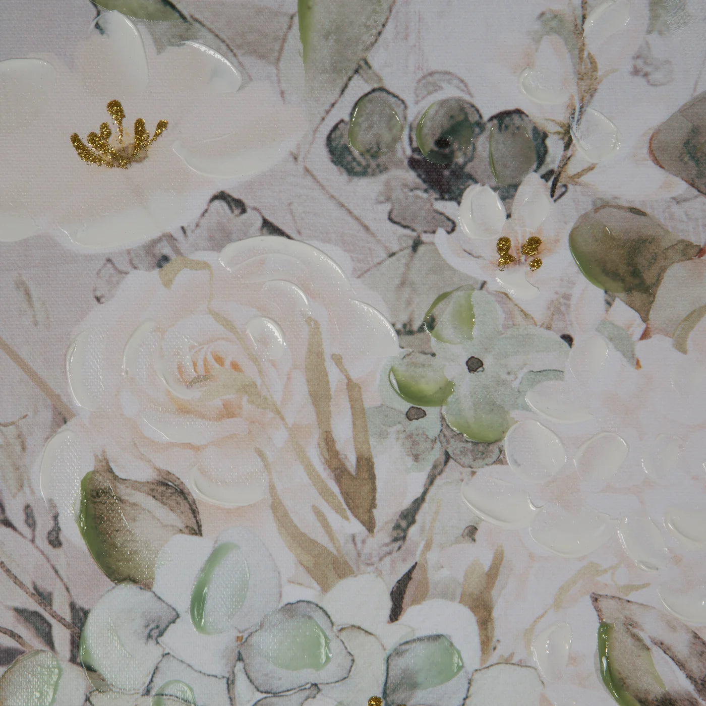 Glezna Aurika 2 uz audekla ar ziedu motīvu 60/60 cm - N1 Home