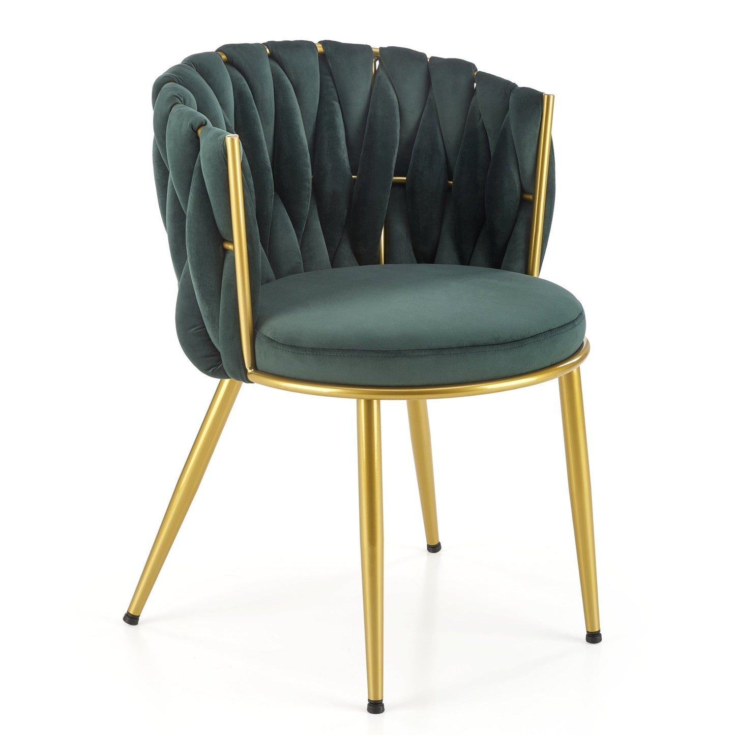 K517 tumši zaļš krēsls ar zelta kajām - N1 Home