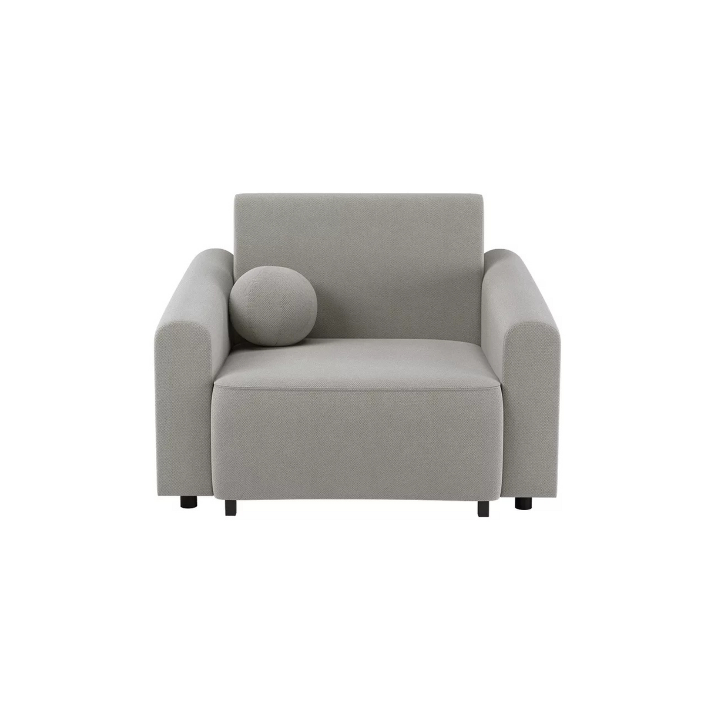 VIOSTE Atzveltnes krēsls ar glabātuvi, pelēki bēšs hidrofobs šenils - N1 Home