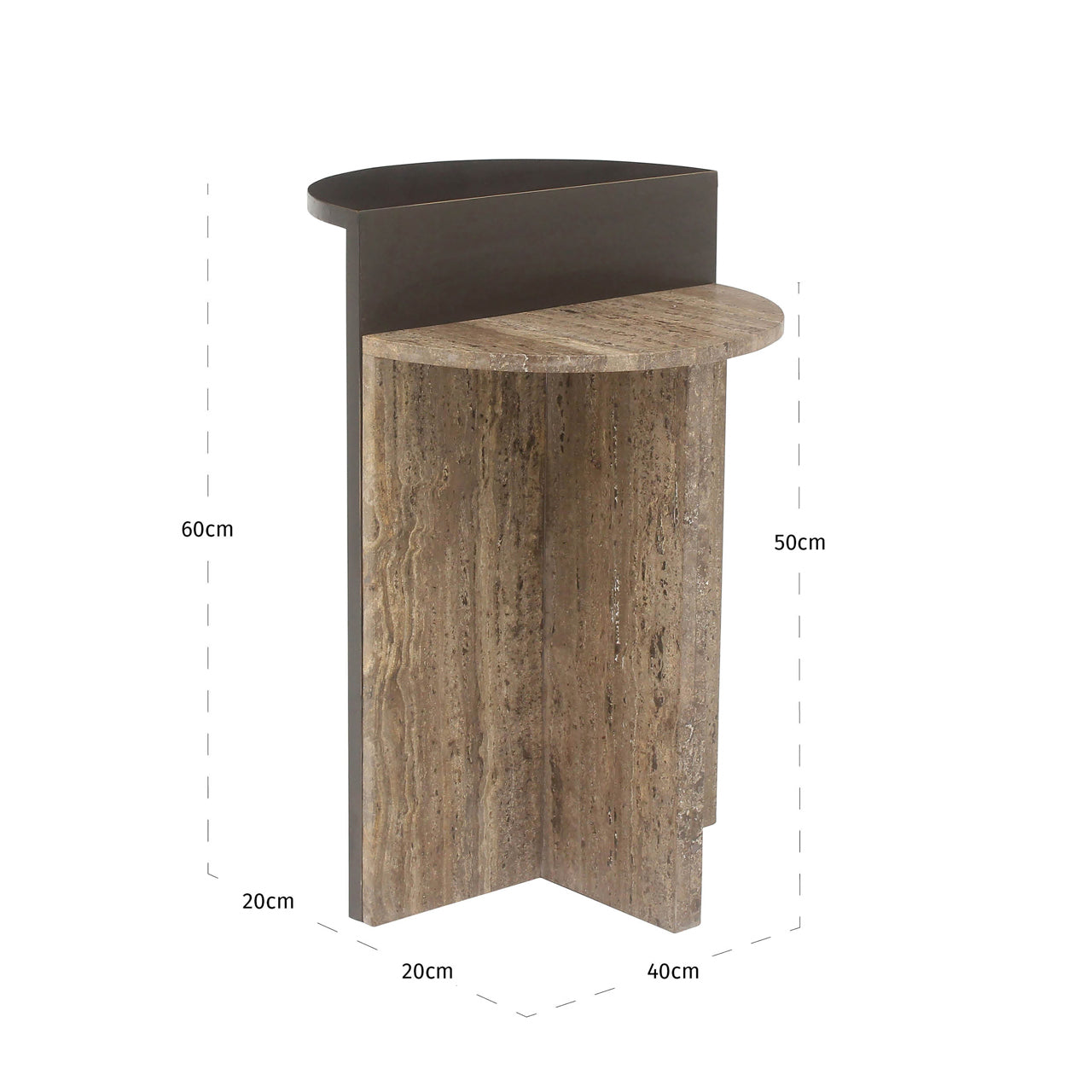 Kafijas galds Russo Richmond Interiors 40/60/40 cm ash brown