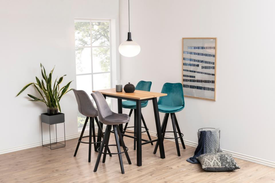 Bāra galds Ako 117x58x105 cm ozols/melns - N1 Home