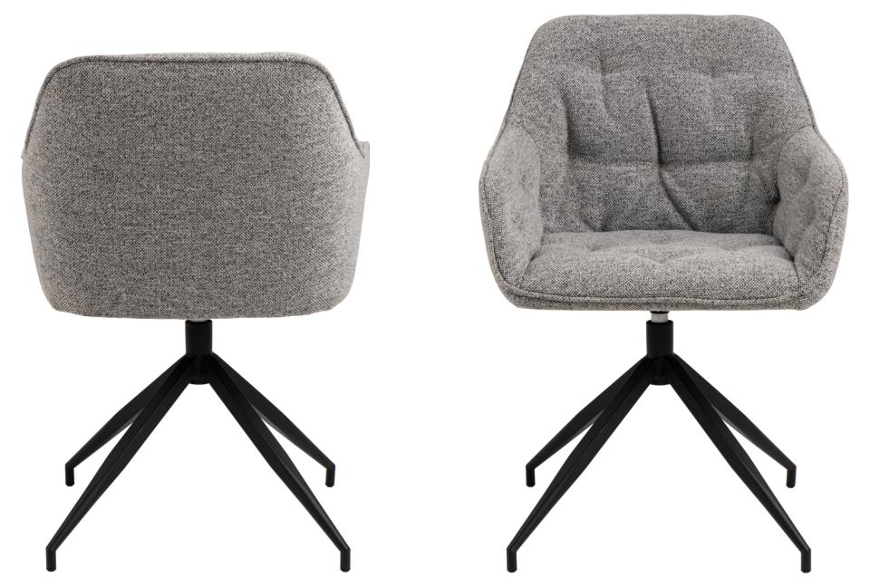 Krēsls Broo 57/54,5/82 cm pelēks - N1 Home