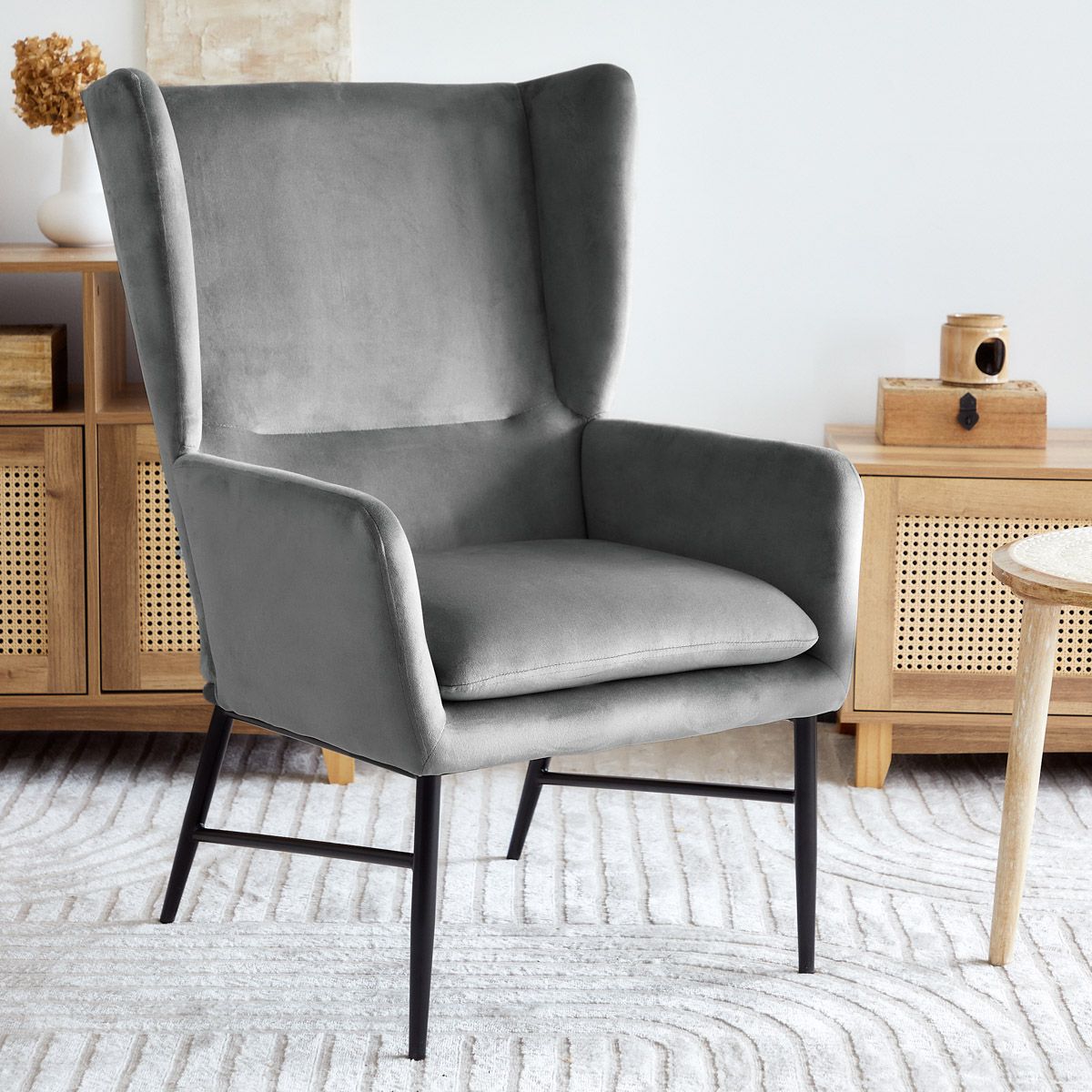 VINDER atpūtas krēsls pelēks 97x67x73 cm - N1 Home