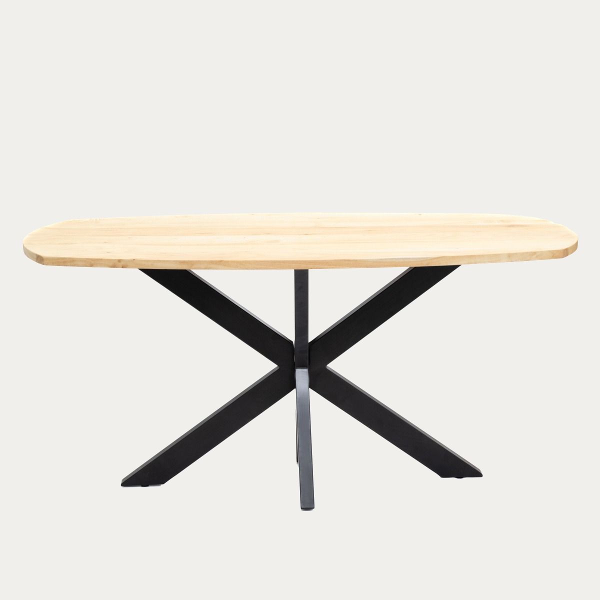 Galds Grola 160/80/76 cm dabīgs/melns