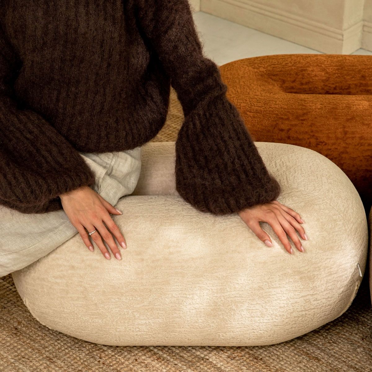 Pufs Lunca 82/52/34 cm ekru