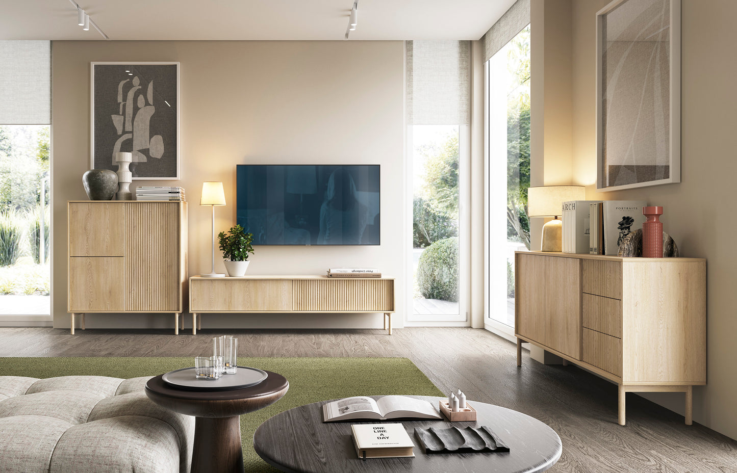 Kumode Tavis 79/153/39 cm ozols - N1 Home