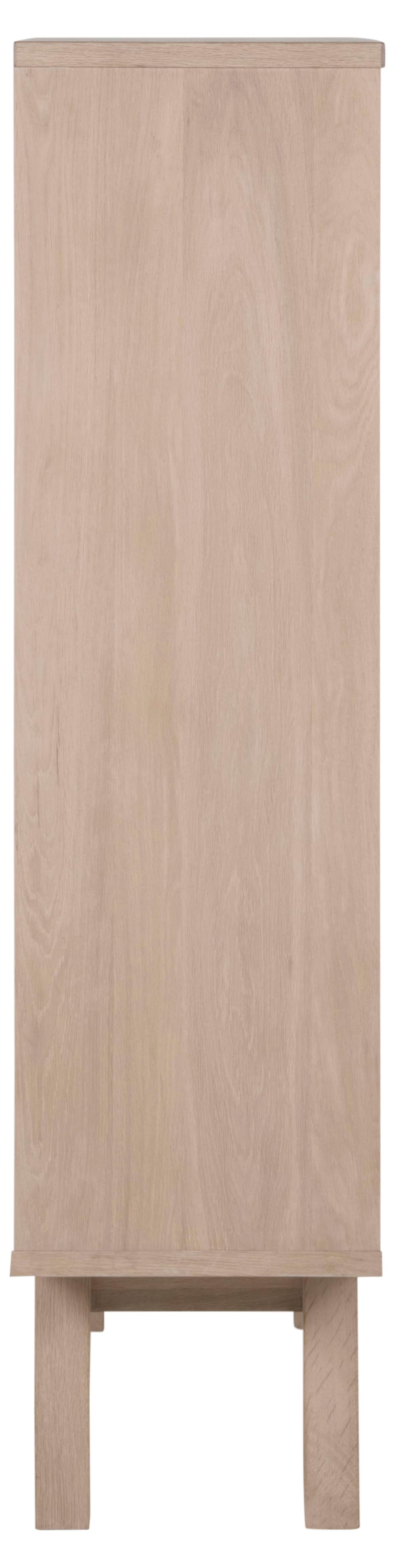 Kumode Line 72x36x145 cm balts pigmentēts eļļots ozola finieris - N1 Home