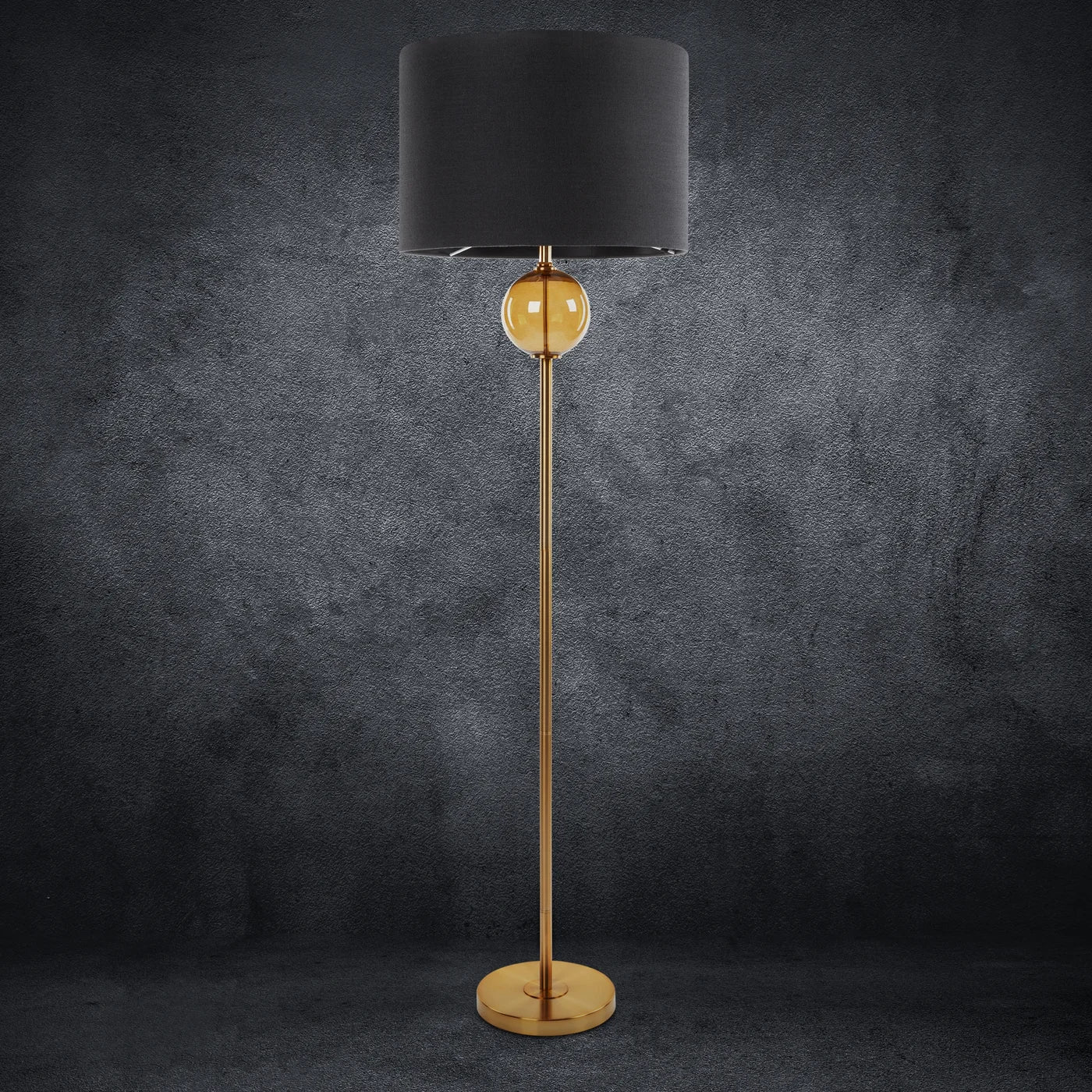 Stāvlampa Leory 46 x 165 cm melns, zelts - N1 Home