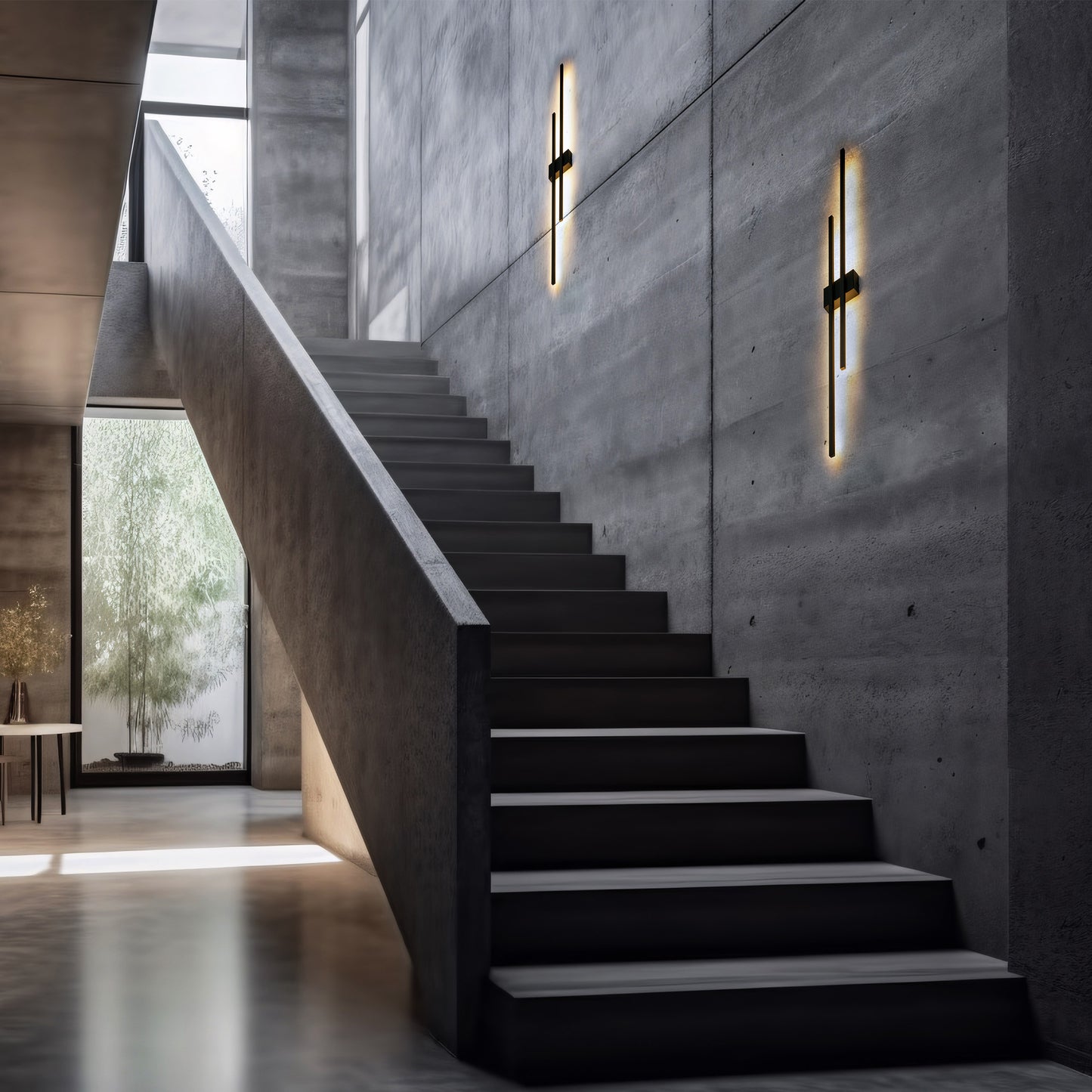 Sienas lampa Flo 5,5/13/90 cm melns - N1 Home