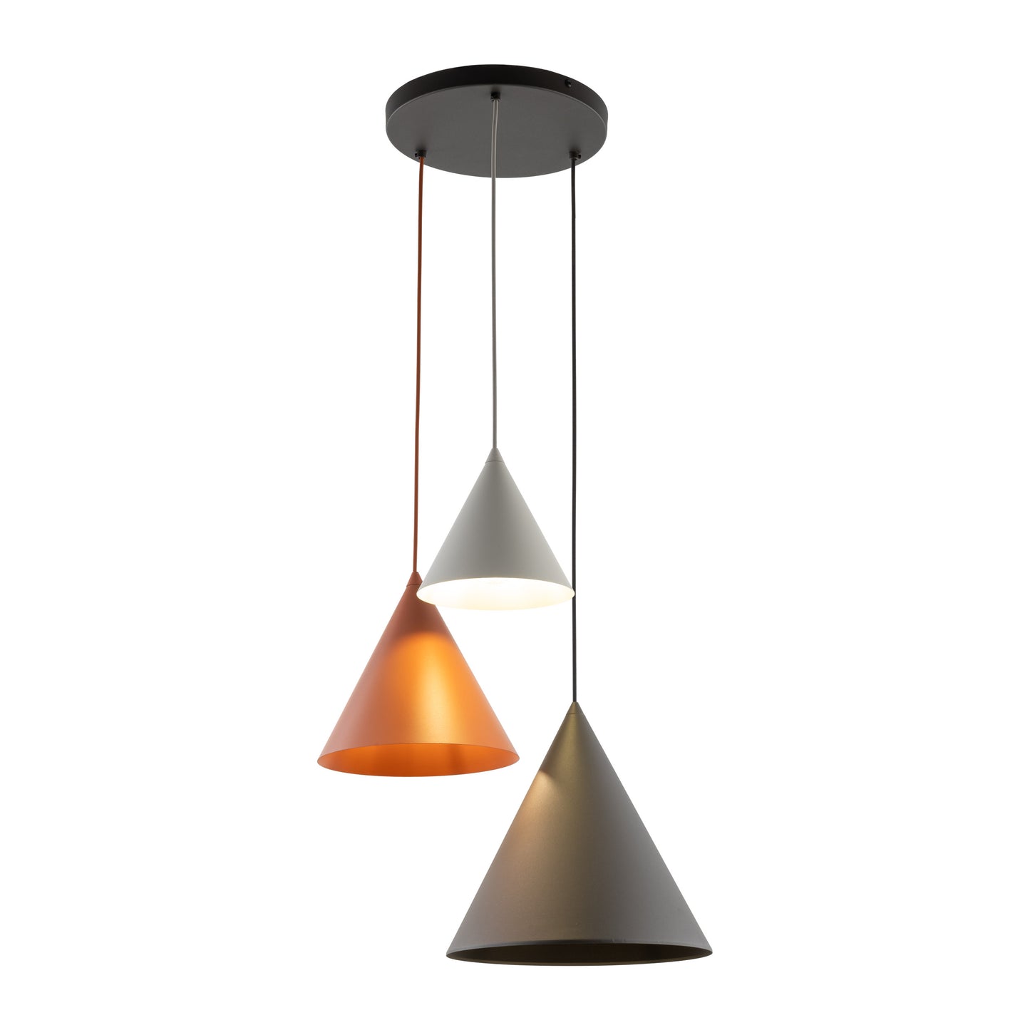 Piekaramā lampa Cono 500 × 500 × 1600 mm bēšs/ķieģelis/melns - N1 Home