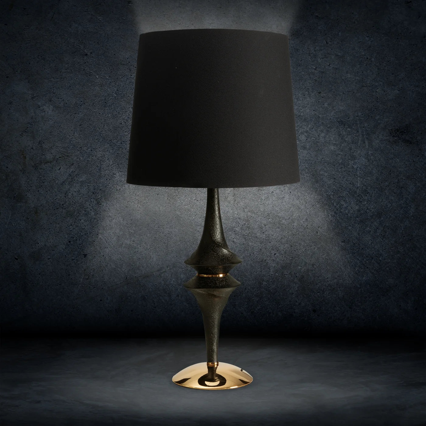 Galda lampa Suza 38/76 cm melns/zelts - N1 Home