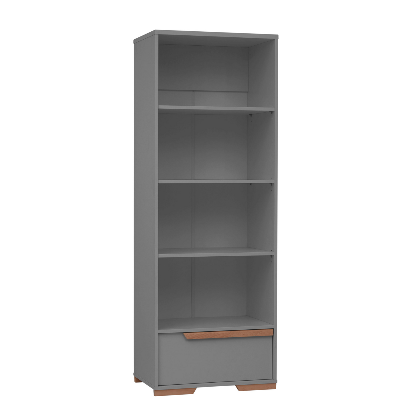 Grāmatu skapis SONI 70/45/195 cm pelēks - N1 Home