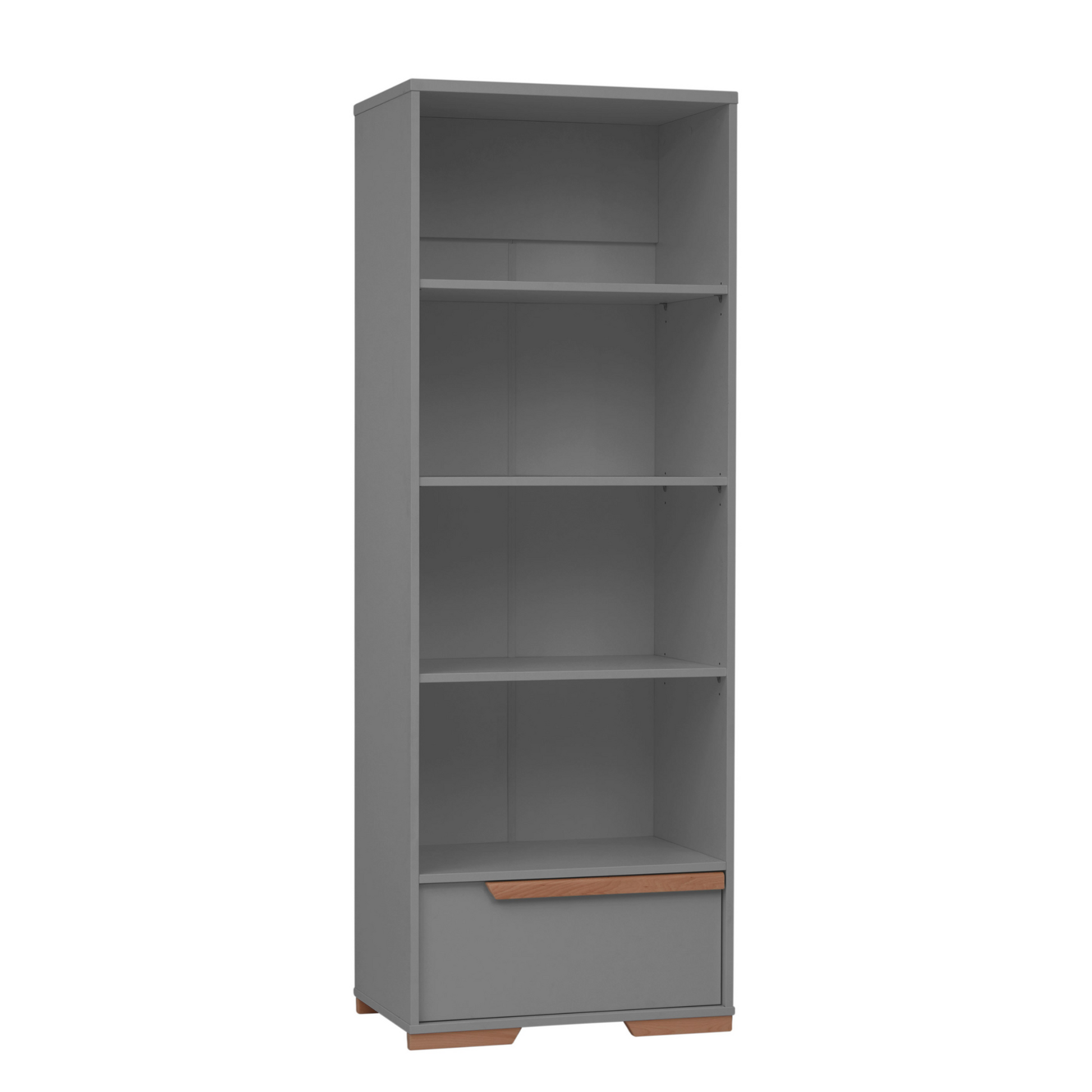 Grāmatu skapis SONI 70/45/195 cm pelēks - N1 Home