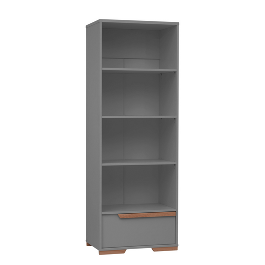 Grāmatu skapis SONI 70/45/195 cm pelēks - N1 Home