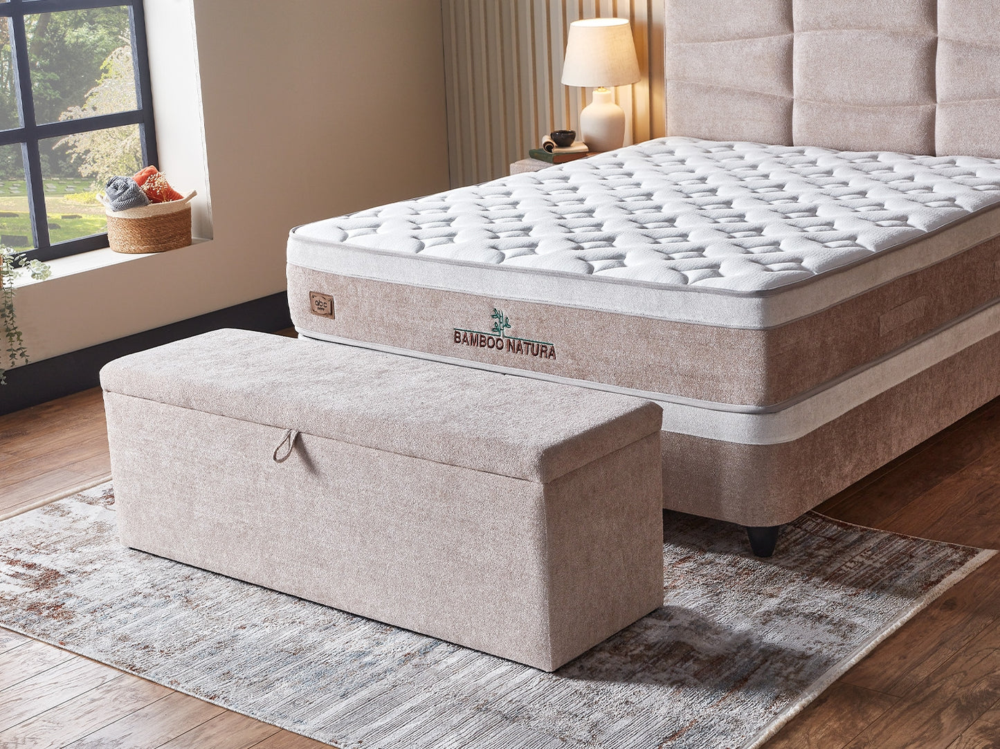 Gulta Bambu 160;180/200 cm bēšs - N1 Home