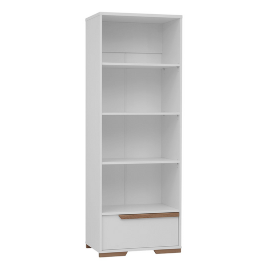 Grāmatu skapis SONI 70/45/195  cm balts - N1 Home