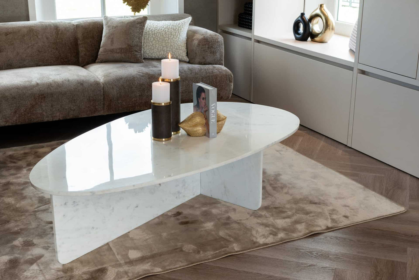 Kafijas galds Brandon Richmond Interiors 170/40/95 cm balts - N1 Home