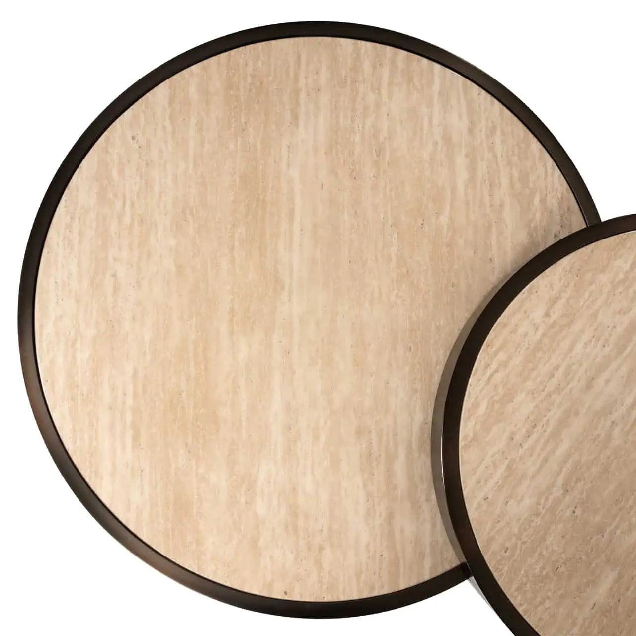 Kafijas galds Ronson beige (Set of 2) Richmond Interiors 47/60, 38,5/119 cm bēšs/brūns - N1 Home