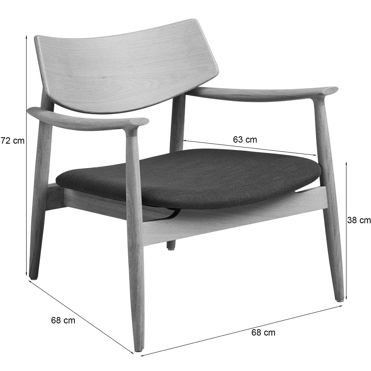 Krēsls Clours 72/68/68 cm ozols/brūns - N1 Home