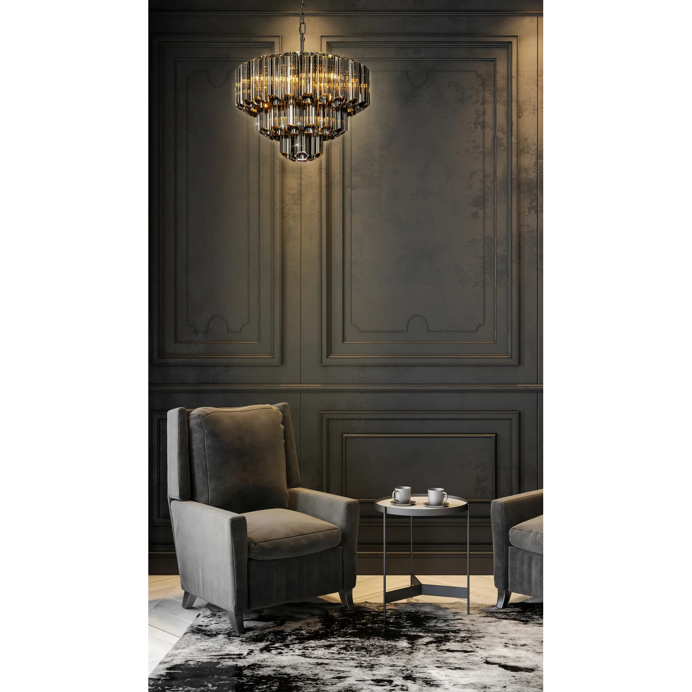 Lustra Dania 43/44-150 cm grafīts - N1 Home