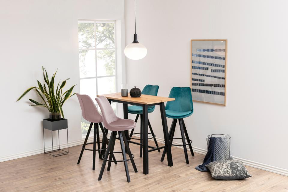 Bāra galds Ako 117x58x105 cm ozols/melns - N1 Home