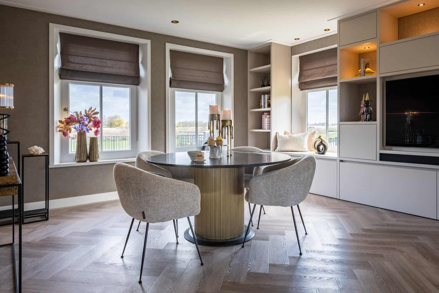 Svečturis Lorin L Richmond Interiors 36/12/12 cm brushed gold - N1 Home