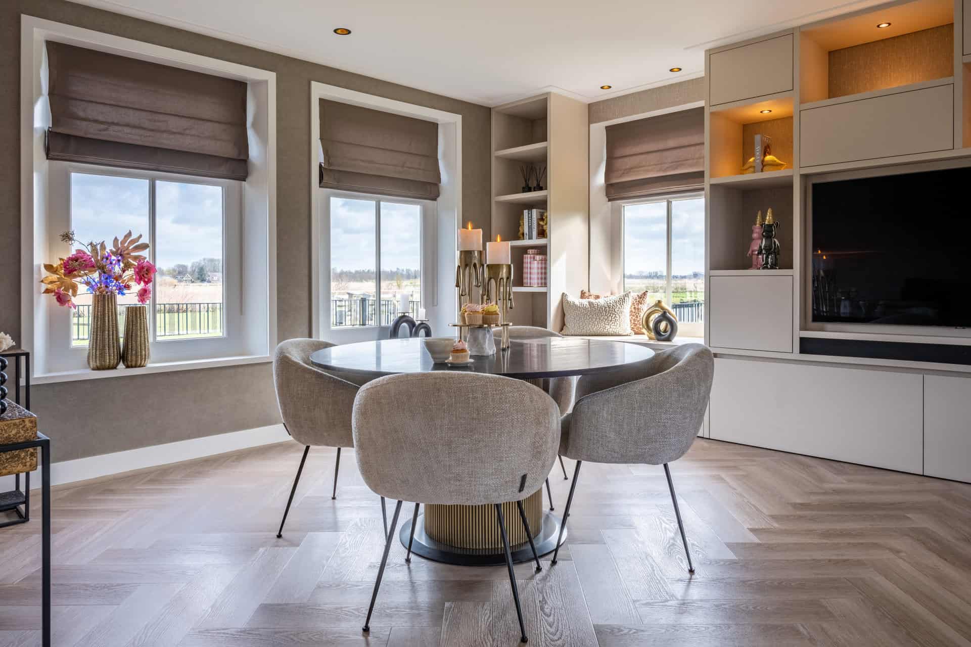 Svečturis Lorin L Richmond Interiors 36/12/12 cm brushed gold - N1 Home