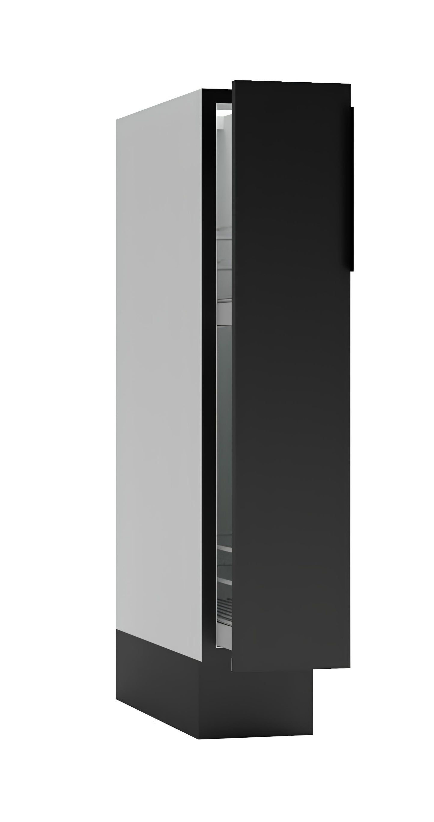 Virtuves skapis kravas grozs Aldo 15(20)/51/60 cm melns - N1 Home