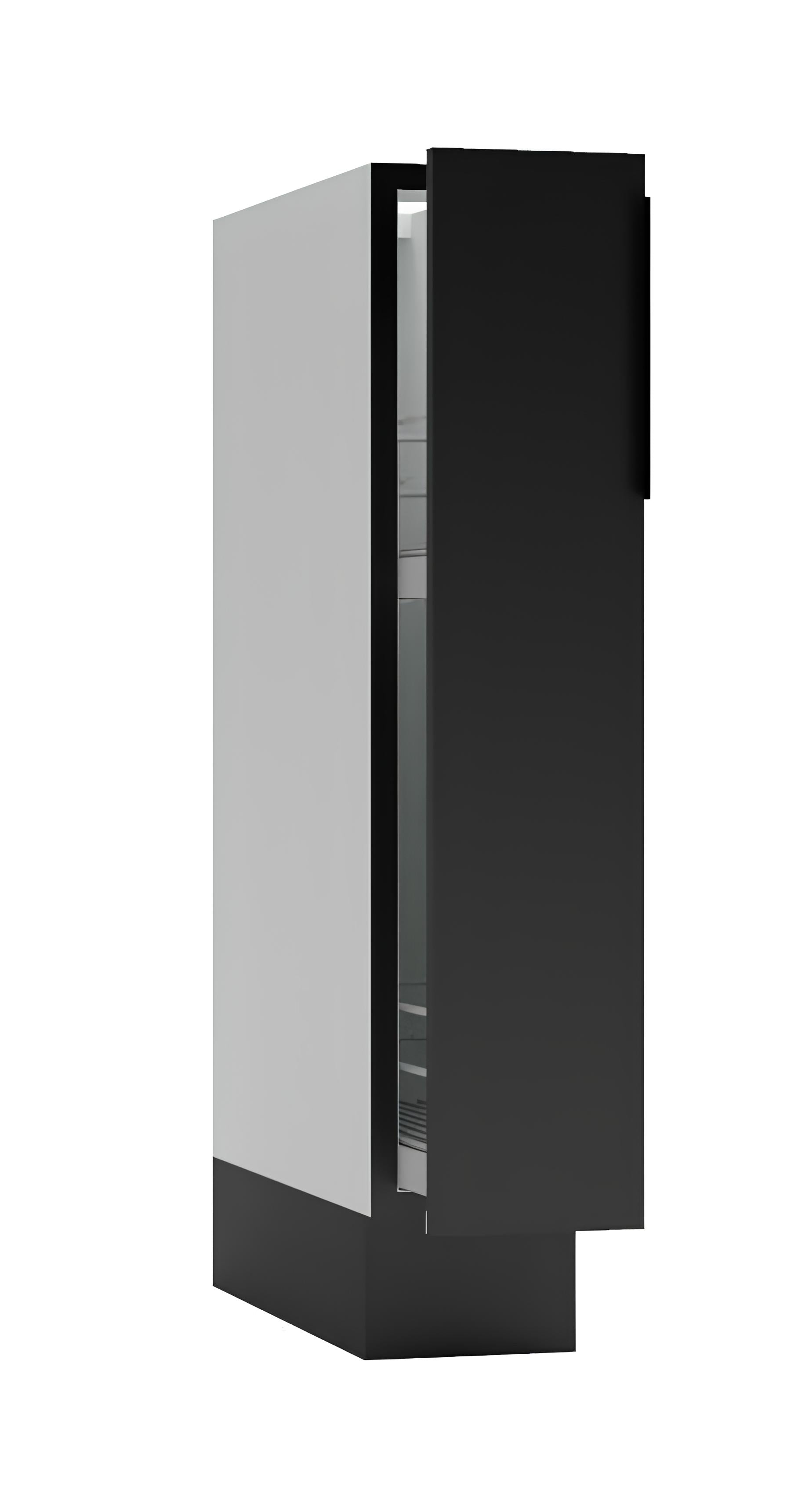 Virtuves skapis kravas grozs Aldo 15(20)/51/60 cm melns - N1 Home