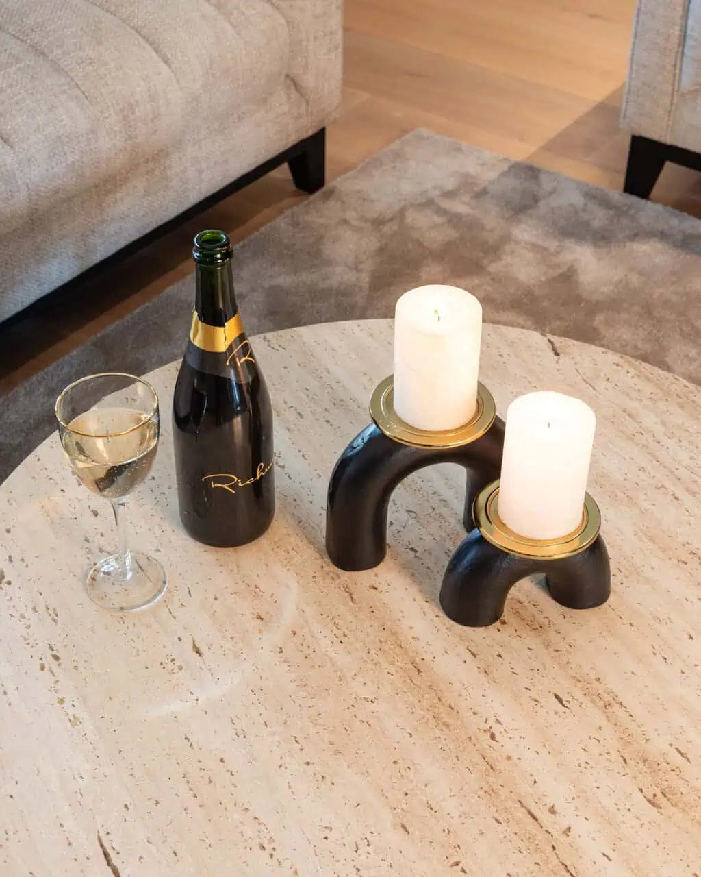 Kafijas galds Avalon bronze (Set of 2) Richmond Interiors 40/85 cm bronza - N1 Home