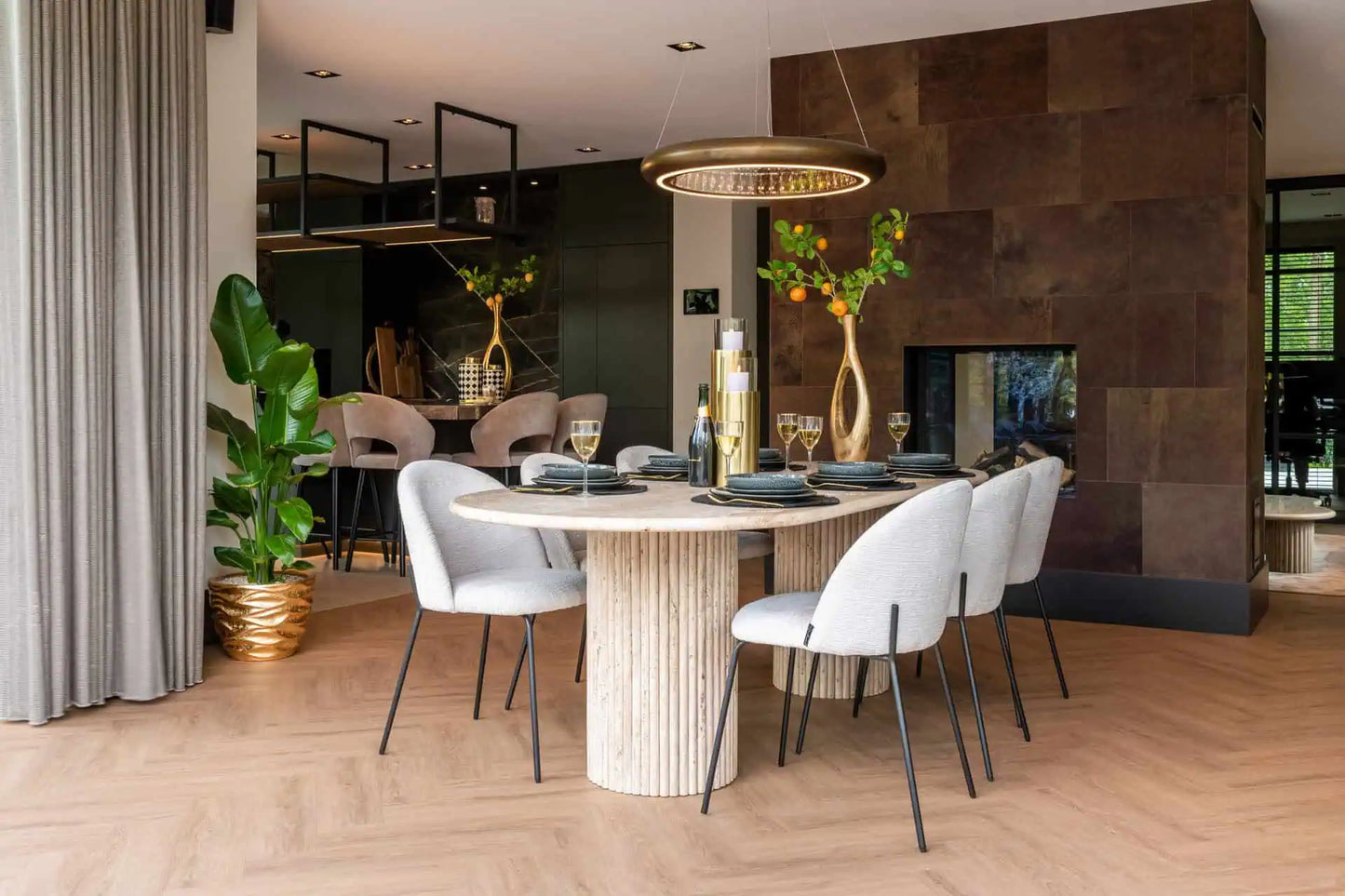 Galds La Cantera beige Richmond Interiors 75/240/100 cm bēšs - N1 Home