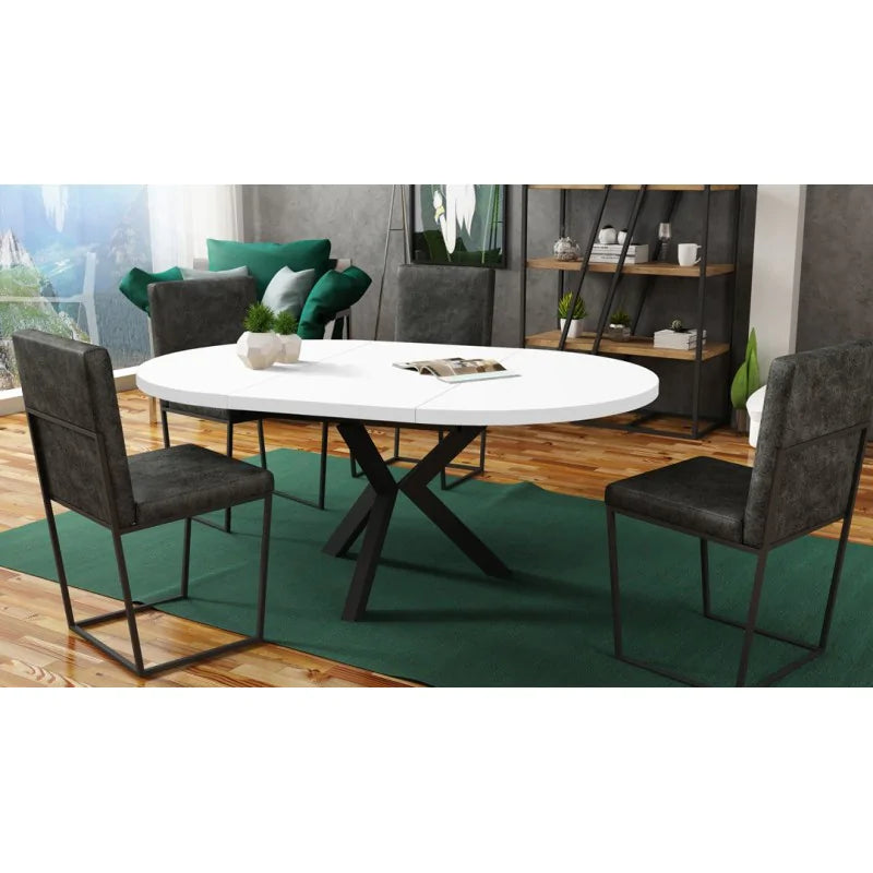 Galds Rona 100-138/76 cm arktiks balts - N1 Home