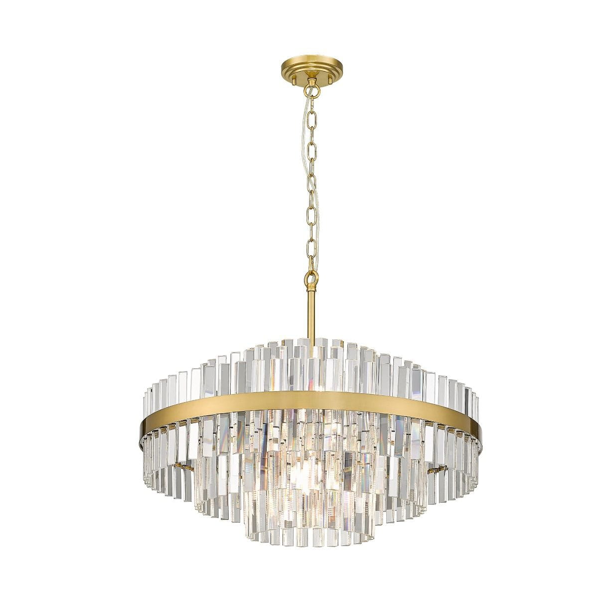 Piekaramā lampa Istanbul P0567-12A-2GAC 176/60/60 cm zelts - N1 Home