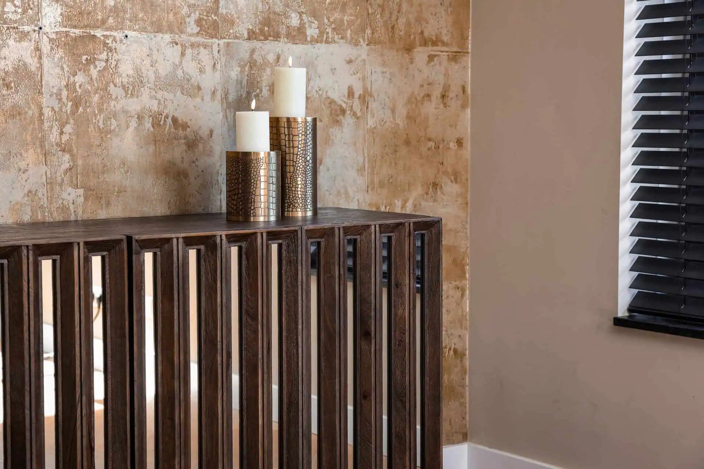 Svečturis Elyn gold large Richmond Interiors 23/12/12 cm zelts - N1 Home