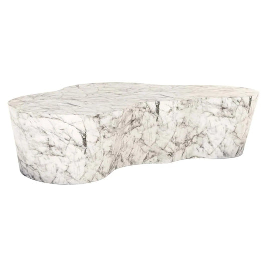 Kafijas galds Rockyard white marble look Richmond Interiors 37/151/92 cm balts - N1 Home
