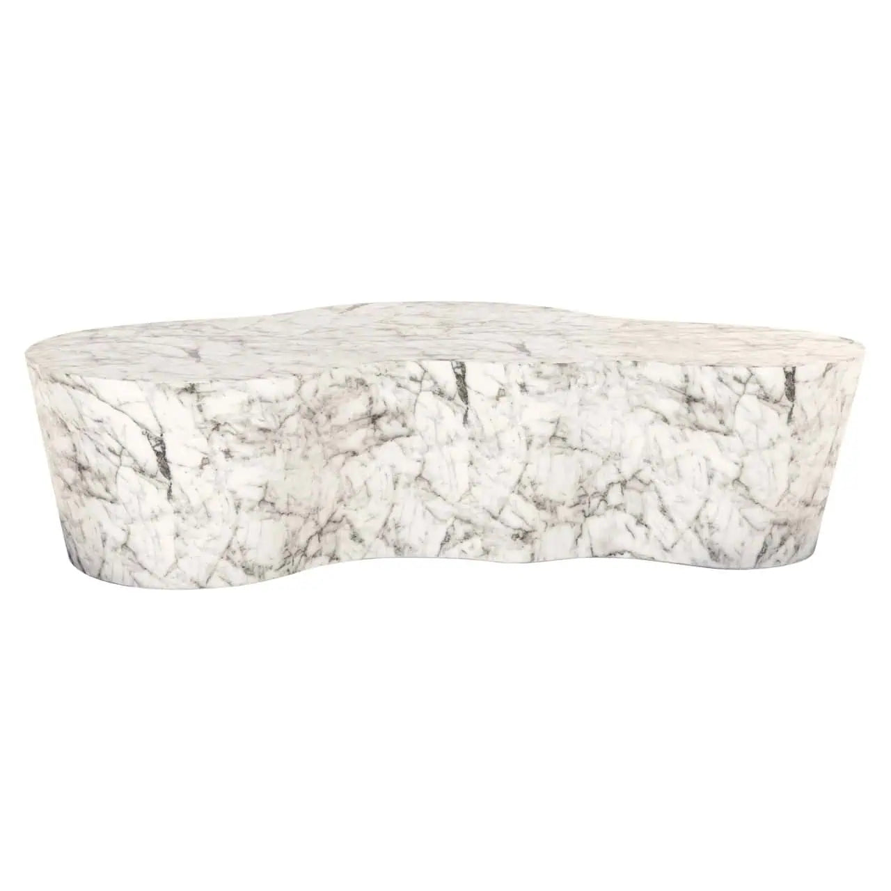 Kafijas galds Rockyard white marble look Richmond Interiors 37/151/92 cm balts - N1 Home