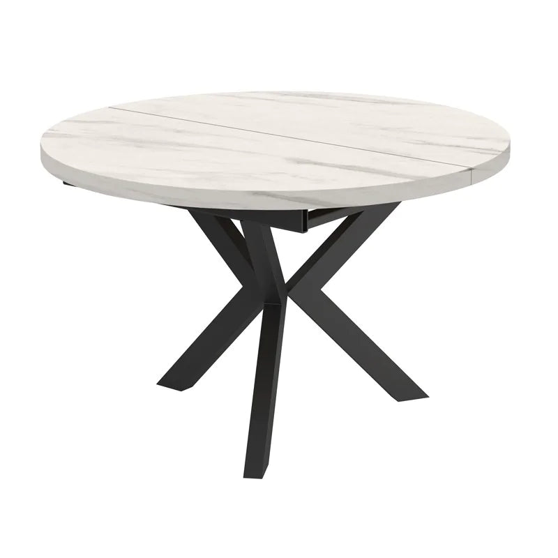 Galds Rona 100-138/76 cm balts marmurs - N1 Home