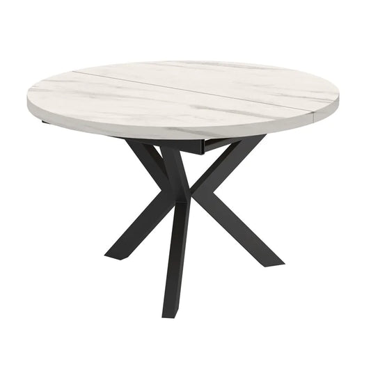 Galds Rona 100-138/76 cm balts marmurs - N1 Home